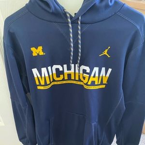 Jordan Jumpman Michigan Navy Drifit Hoodie